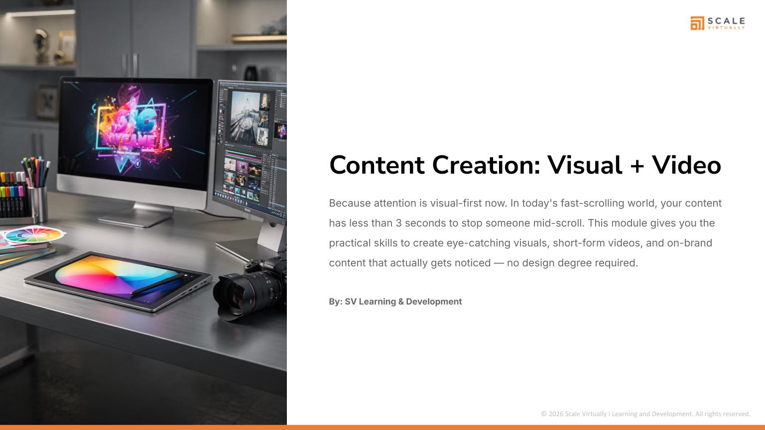 Video Content Management Visualization Content Creation: Visual + Video - Scale Virtually Philippines