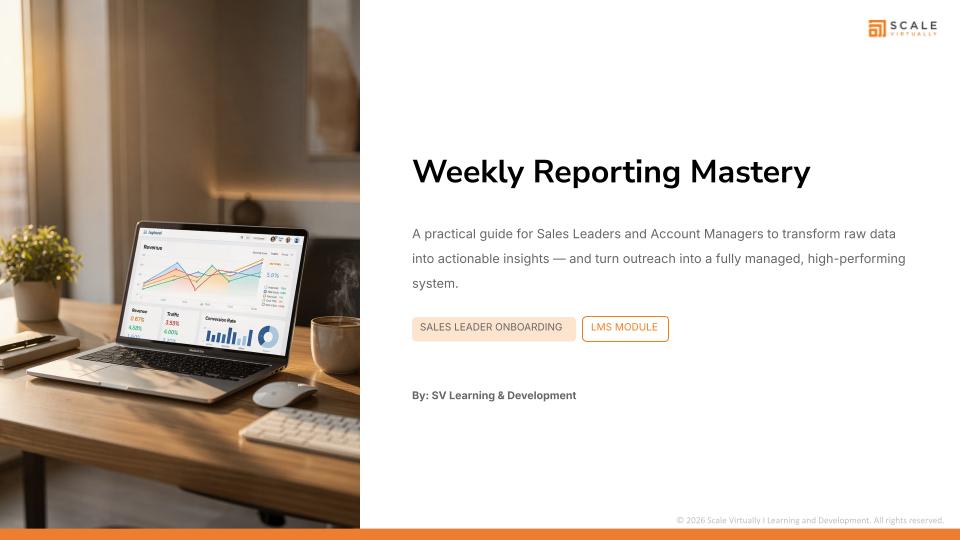 LinkedIn Outreach & Pipeline Generation: Weekly Reporting Mastery ...
